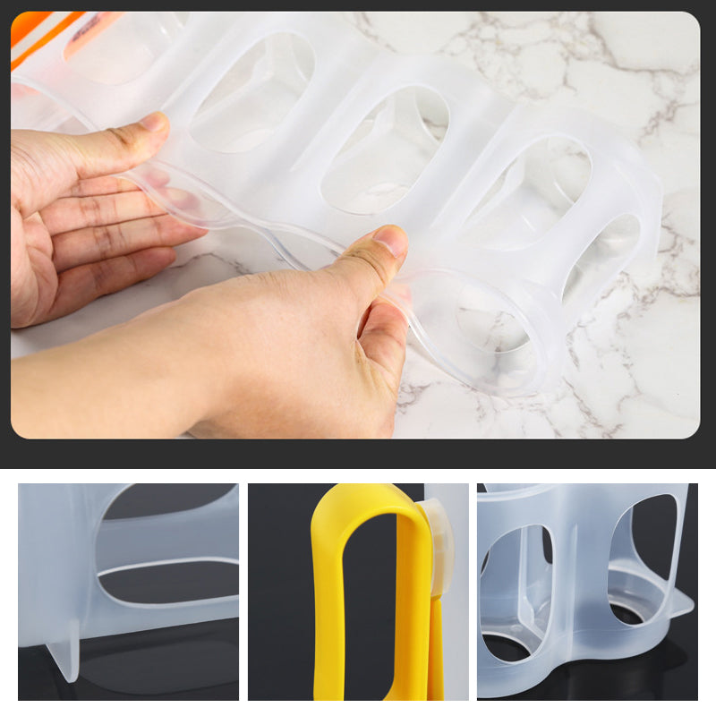 Stackable Can Storage Box Clear Plastic | Holds 4 Cans Per Tray, BPA-Free | Space-Saving Fridge & Pantry Organiser