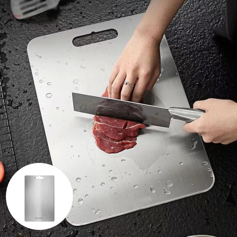 Stainless Steel Cutting Board Double-Sided | Anti-Bacterial & Anti-Mould Surface | Rust-Resistant Chopping Board
