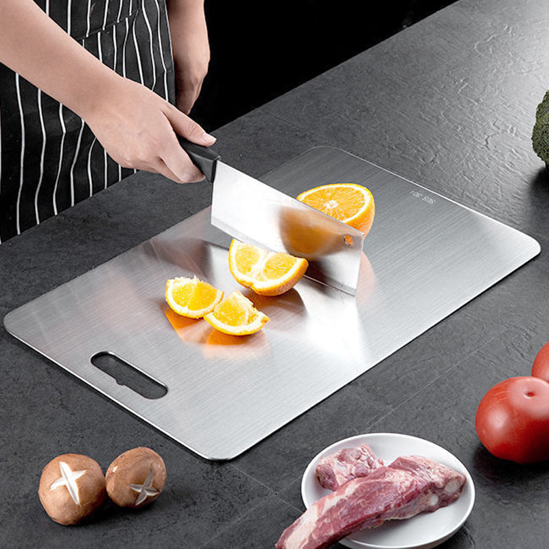 Stainless Steel Cutting Board Double-Sided | Anti-Bacterial & Anti-Mould Surface | Rust-Resistant Chopping Board