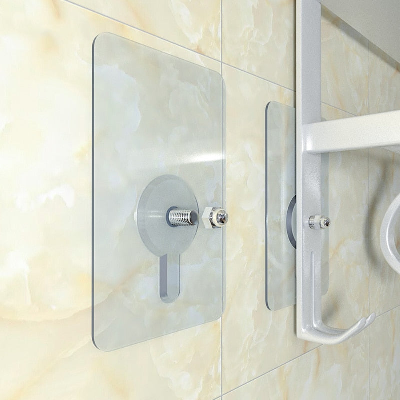 Sticky Hanger Punch-Free Transparent Heavy Duty PVC with 6 kg Load Capacity