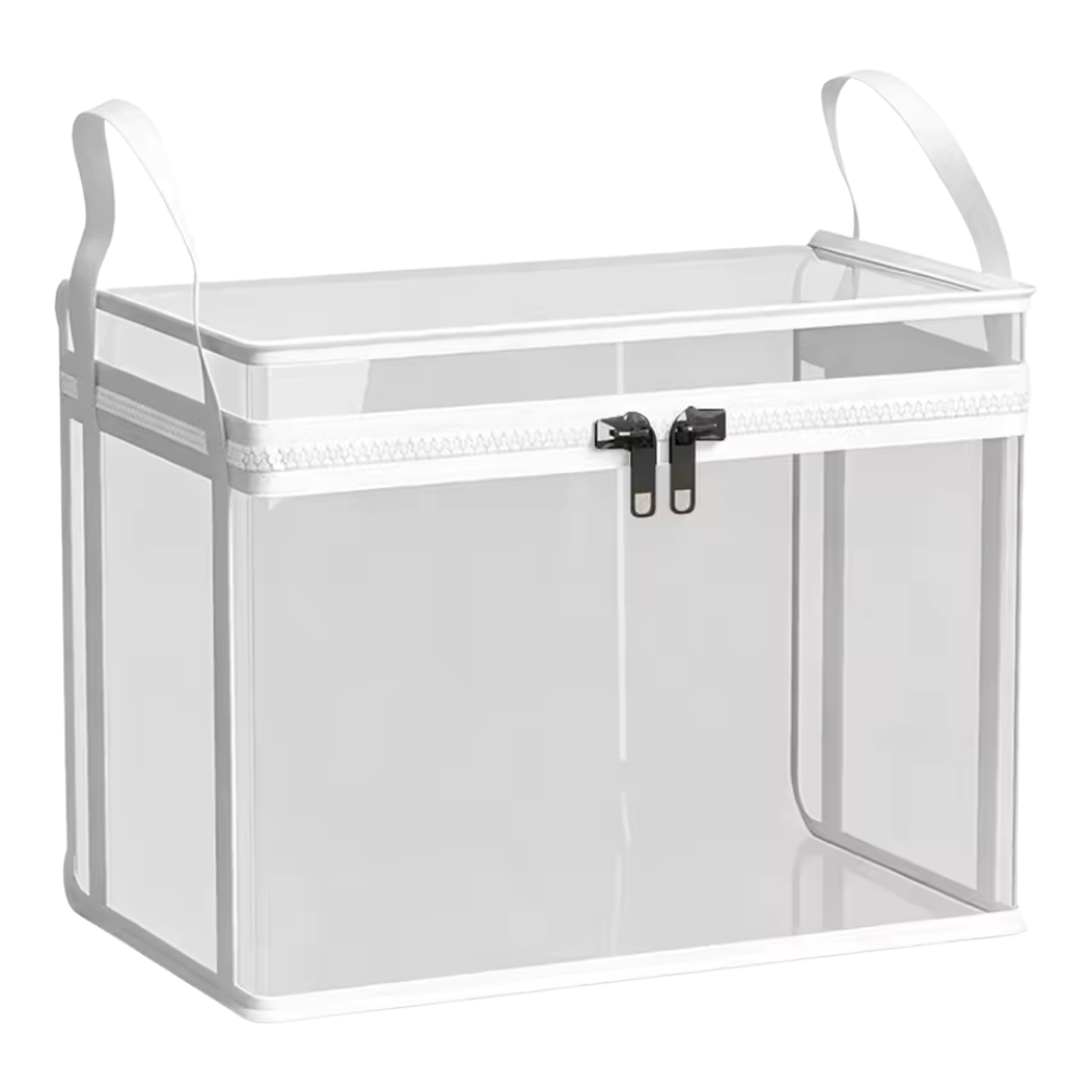 Storage Bag | Clear Zipped Box With Reinforced Handles