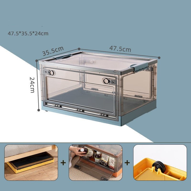 Storage Box with Wheels, Small/Medium/Super Large | 5 Color Options | Foldable & Stackable, Dust & Moisture Proof