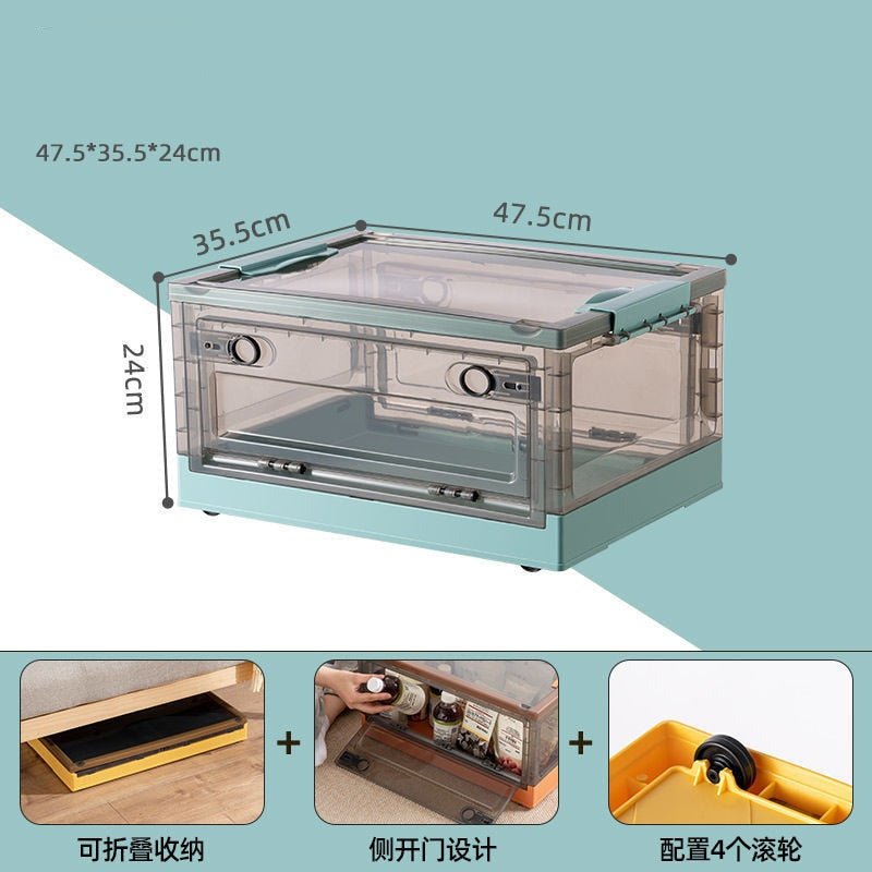 Storage Box with Wheels, Small/Medium/Super Large | 5 Color Options | Foldable & Stackable, Dust & Moisture Proof