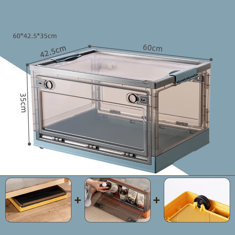 Storage Box with Wheels, Small/Medium/Super Large | 5 Color Options | Foldable & Stackable, Dust & Moisture Proof