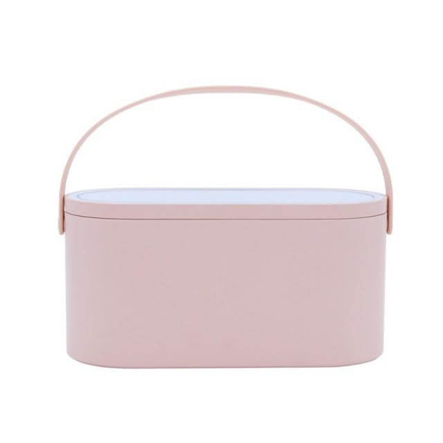 Storage Mirror LED Cosmetic Rechargeable Portable with Touch Dimming