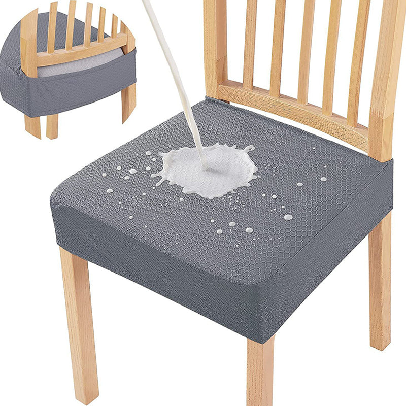 Stretch Chair Cover Polyester Knit | Waterproof Diamond Jacquard Design | Machine Washable Stain Protection For Chairs
