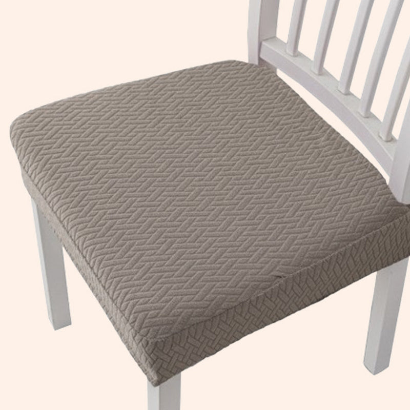 Stretch Chair Cover Polyester Knit | Waterproof Diamond Jacquard Design | Machine Washable Stain Protection For Chairs