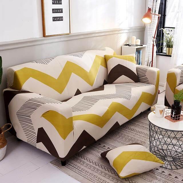 Stretch Sofa Cover Elastic Breathable Four Season with Foam Bar Insert