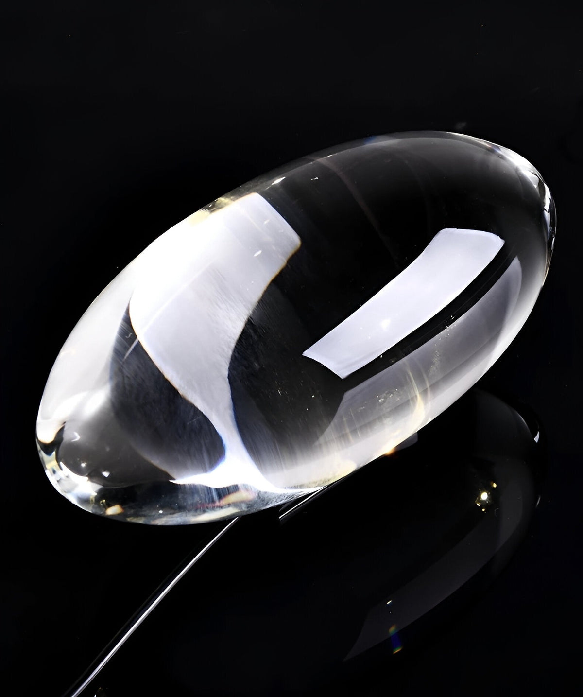 Sunset Projection Table Lamp Glass & Stainless Steel | 3 Interchangeable Lenses, USB Powered | Warm Ambient Light Effect