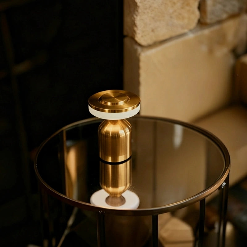 Table Lamp | Dimmable Ring Glow, Rounded Mushroom Shape