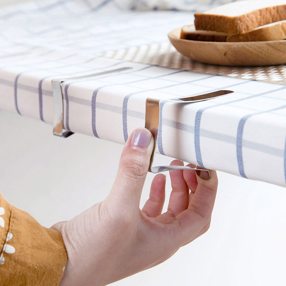 Tablecloth Clamps Stainless Steel | Reusable Picnic Table Cloth Holders | Windproof Grip for Outdoor and Indoor Dining