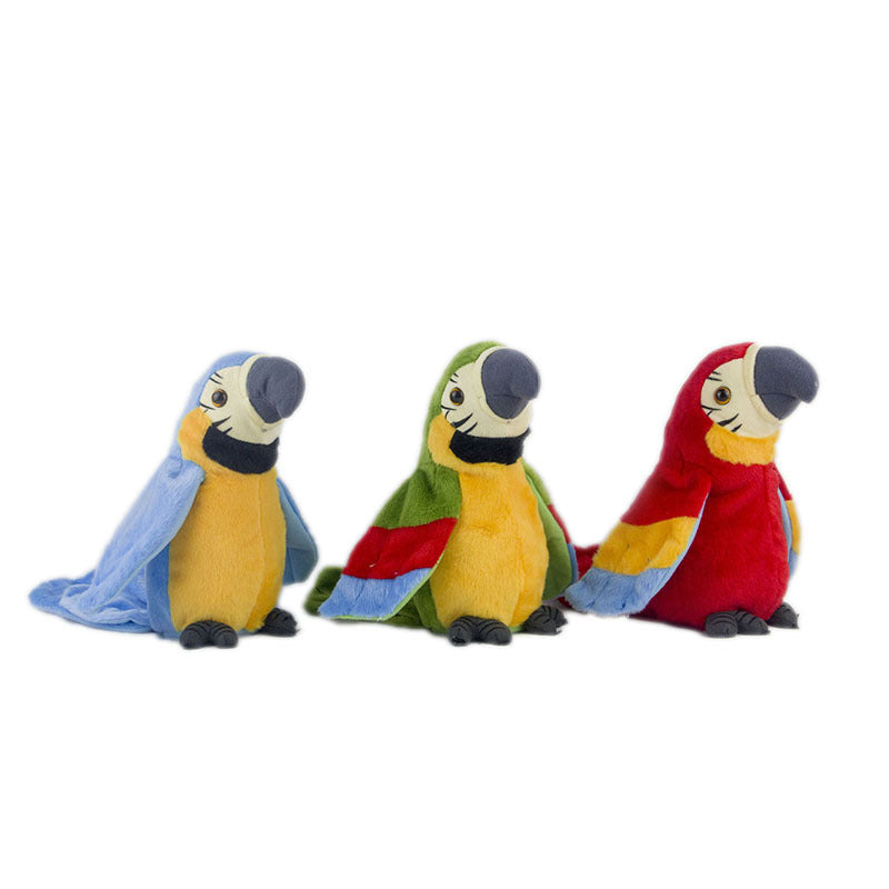Talking Parrot Plush Toy | Records and Repeats Your Voice | Soft Cuddly Bird Toy for Playful Interactive Learning Fun