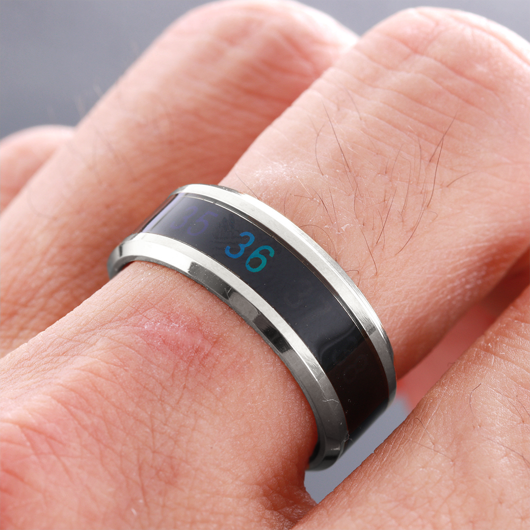 Temperature Sensor Ring for Women | Displays Skin Temperature in 20-30 Seconds | Sleek Everyday Wearable Design