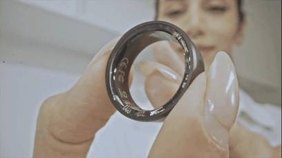 Temperature Sensor Ring for Women | Displays Skin Temperature in 20-30 Seconds | Sleek Everyday Wearable Design