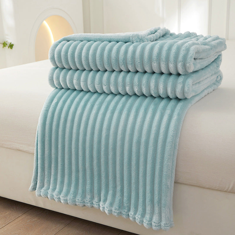 Textured Ridge Throw Blanket Polyester | Multiple Sizes & 8 Colours | Chunky Pile Adds Warmth, Machine Washable