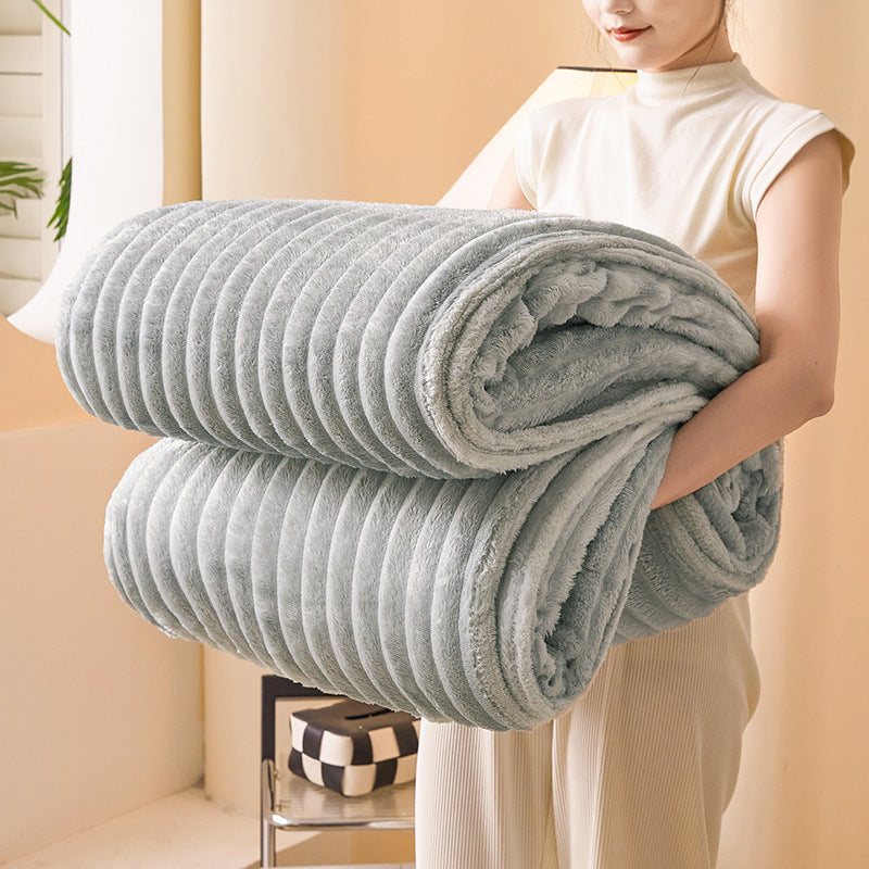 Textured Ridge Throw Blanket Polyester | Multiple Sizes & 8 Colours | Chunky Pile Adds Warmth, Machine Washable