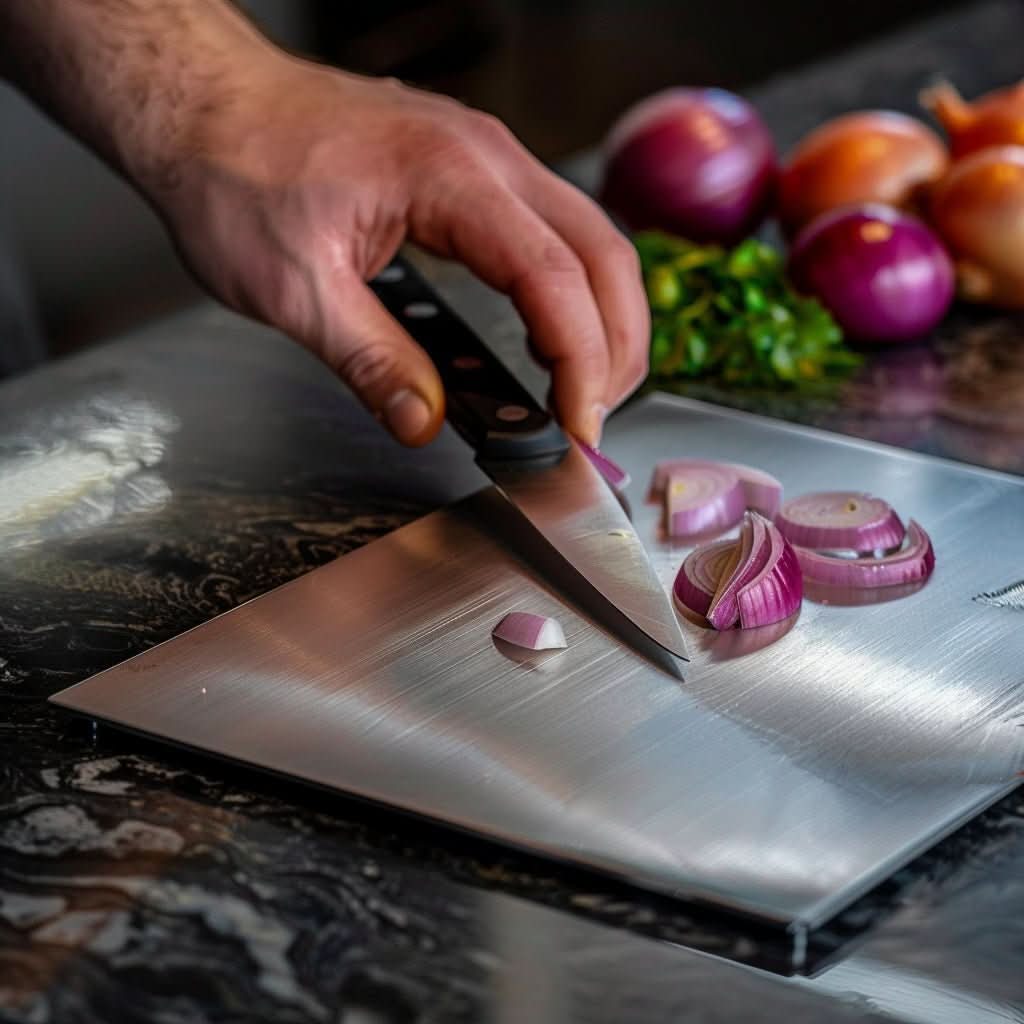 Titanium Cutting Board Rustproof Non-Porous with Odourless Surface