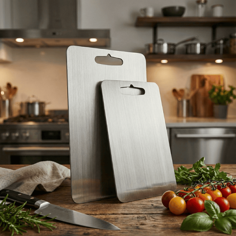 Titanium Cutting Board Rustproof Non-Porous with Odourless Surface