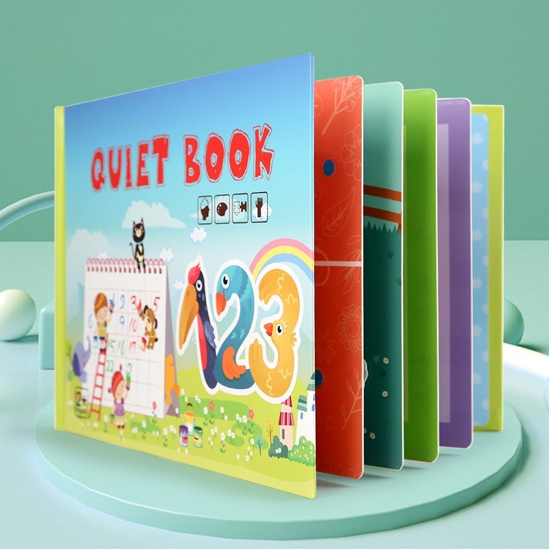 Toddler Activity Book Paper Pages | Sticky Matching Games for Shapes, Numbers and Animals | Builds Fine Motor Skills