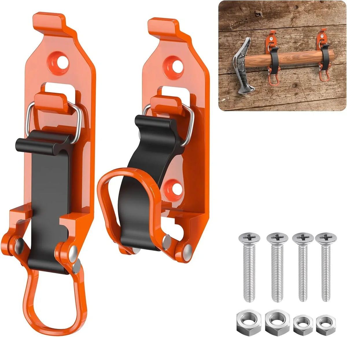 Tool Mounting Clamp Set Zinc Alloy | Fits Tools 0.67 to 1.57 Inch Diameter | Holds Up to 32 lbs Per Clamp, Rattle-Free