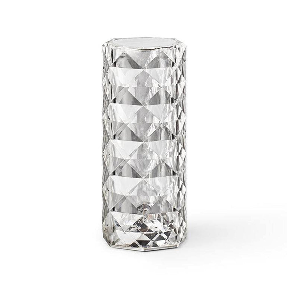 Touch Control Crystal Lamp | Cordless LED with Warm White, Daylight and RGB Colour Modes | Up to 12 Hours Light per Charge