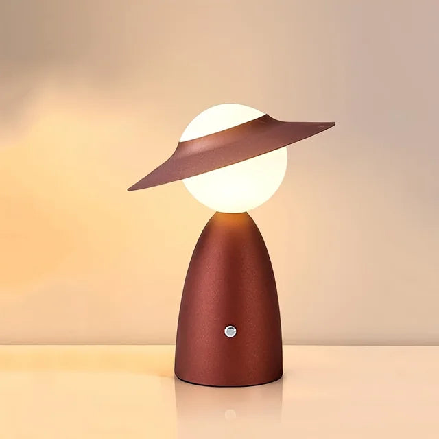 Touch Lamp with Wireless Charging Pad, Metal | Dimmable LED, Blue or Red | Adjustable Bedside & Desk Charging Light