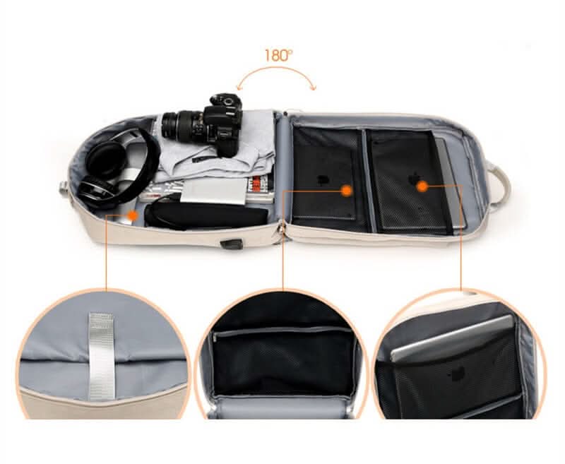 Travel Backpack - Anti-Theft - USB Charging Port - Oxford