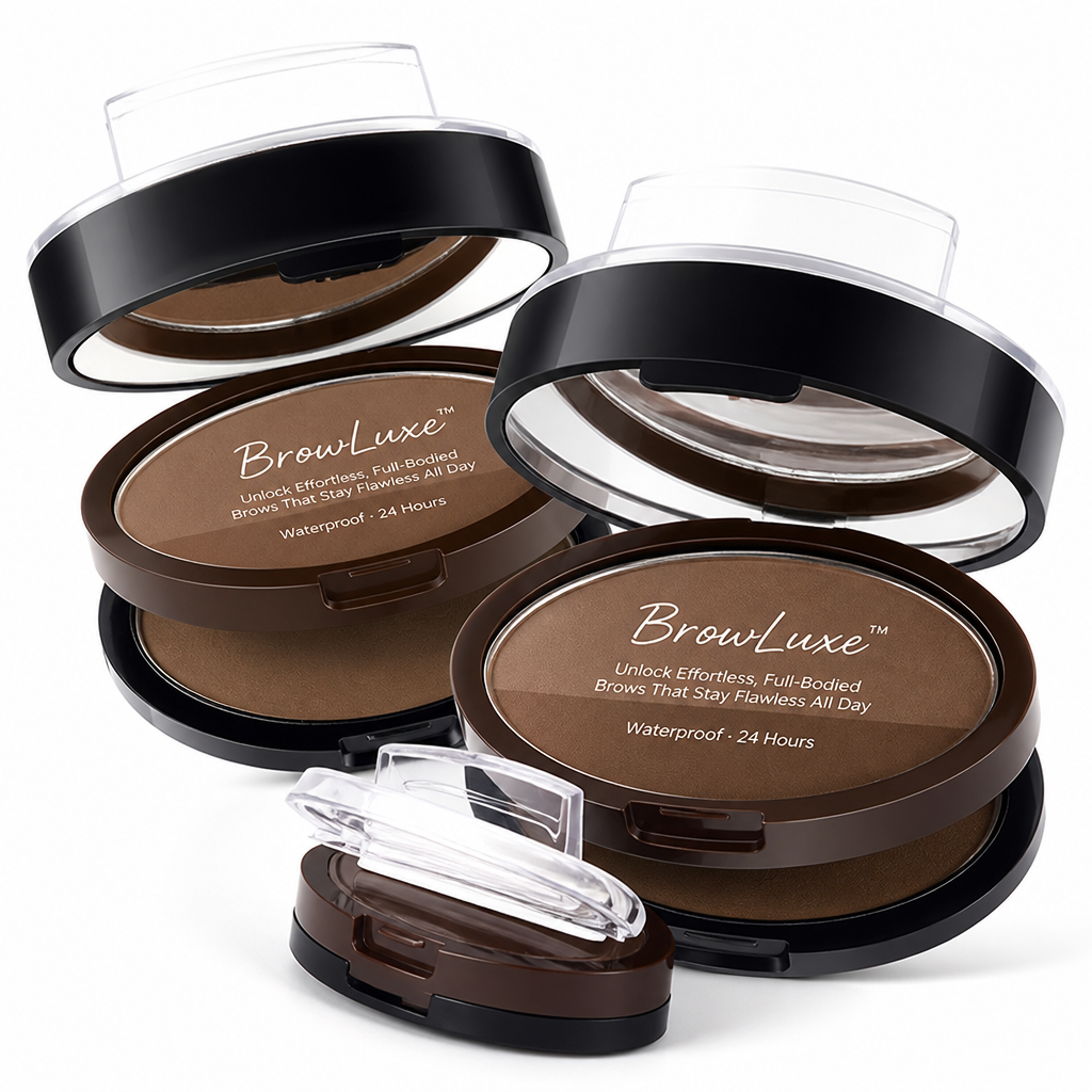 Two-Tone Brow Powder Stamp | Waterproof, Smudge-Proof 24-Hour Formula | Adjustable Arch for Natural Full Brows