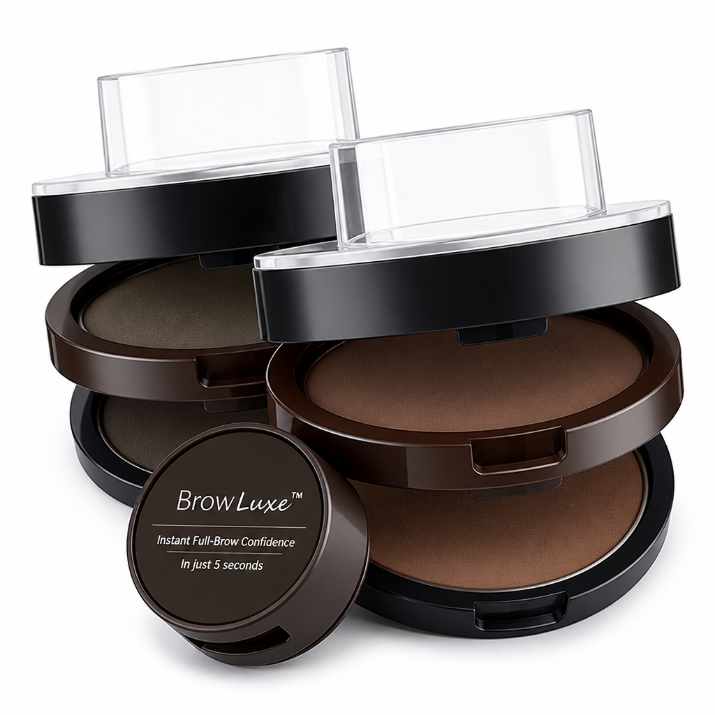 Two-Tone Brow Powder Stamp | Waterproof, Smudge-Proof 24-Hour Formula | Adjustable Arch for Natural Full Brows