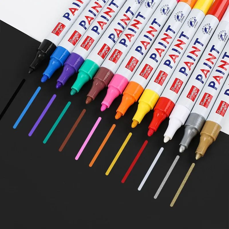 Tyre Paint Pen | Precision Tip for Rubber & Metal | Waterproof, Permanent Finish for Wheels, Treads & Auto Detailing
