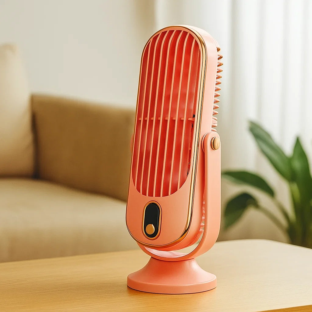 USB Desk Fan - Portable 360° Swivel Design with High-Velocity Airflow