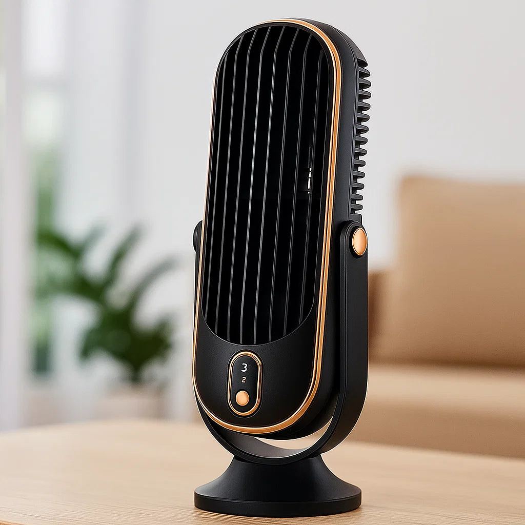 USB Desk Fan - Portable 360° Swivel Design with High-Velocity Airflow