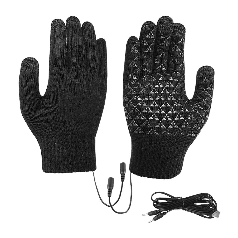 USB Electric Heated Gloves for Skiing, Riding & Outdoor Adventure | Touchscreen Fingertips | USB Powered Instant Warmth