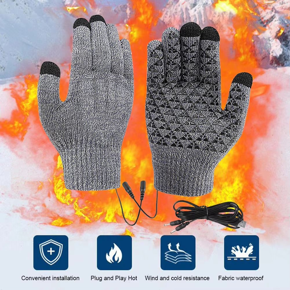 USB Electric Heated Gloves for Skiing, Riding & Outdoor Adventure | Touchscreen Fingertips | USB Powered Instant Warmth