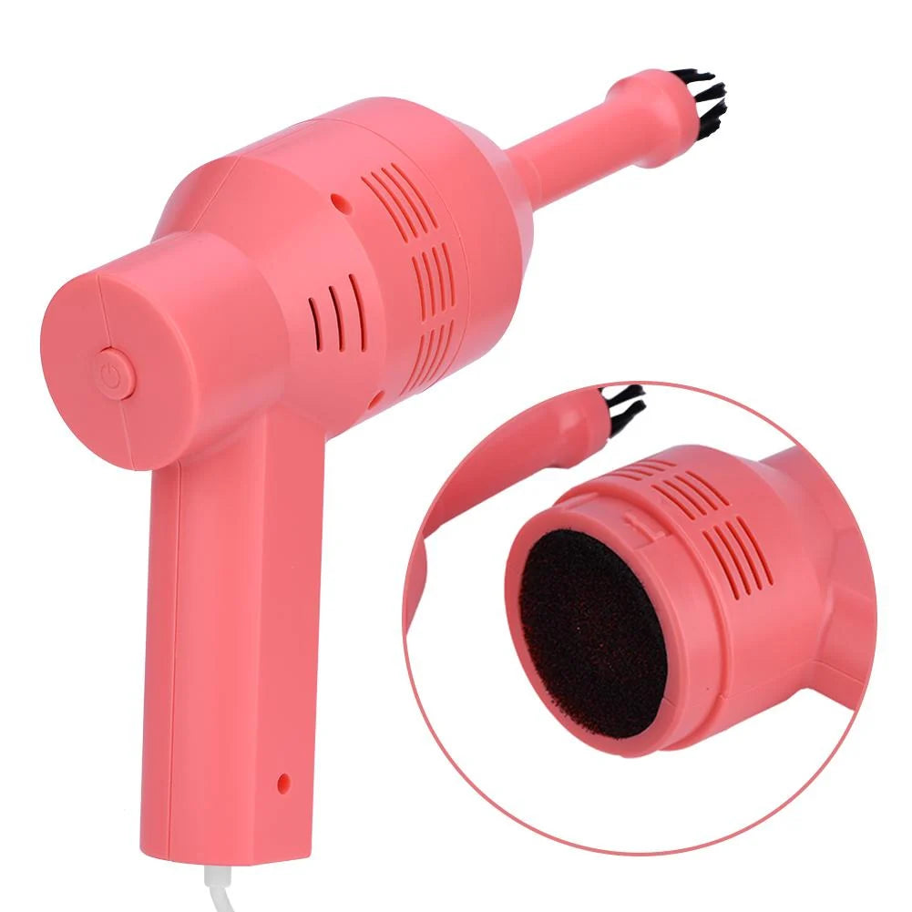 USB Keyboard Cleaner | Brush Nozzle, Twist-Open Dust Cup