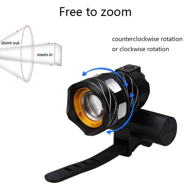 USB Rechargeable Bike LED Light | 5 LED 50 lm, 4 Light Modes, 240° Angle | IPX6 Waterproof, Gel Strap, 8hr Runtime