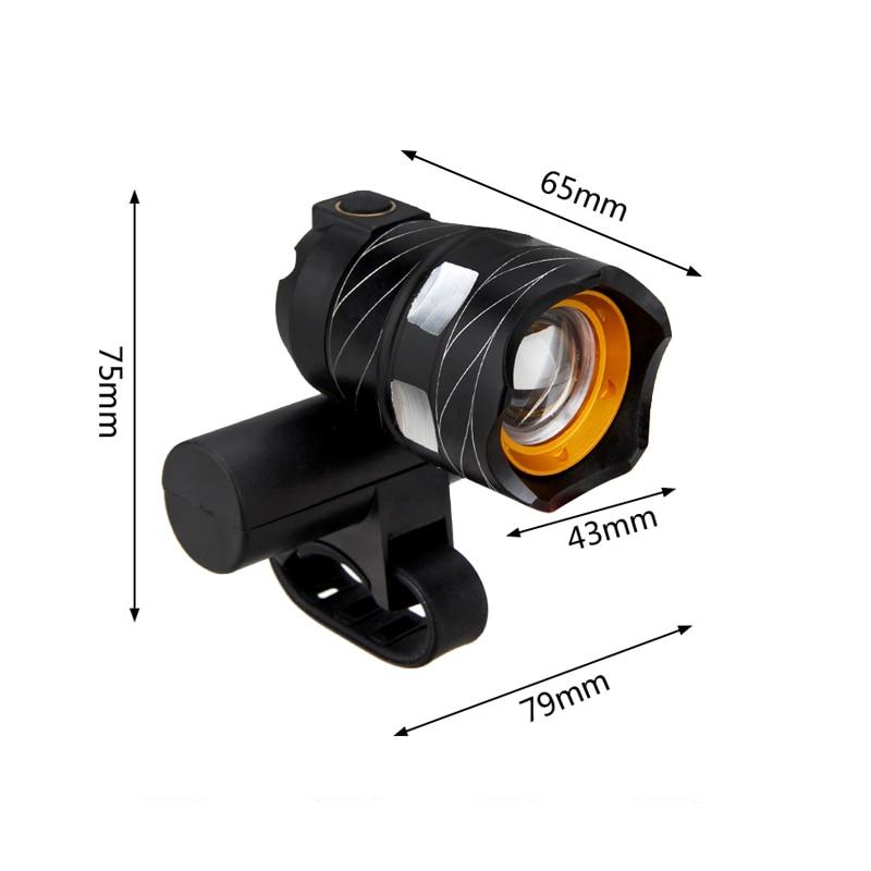 USB Rechargeable Bike LED Light | 5 LED 50 lm, 4 Light Modes, 240° Angle | IPX6 Waterproof, Gel Strap, 8hr Runtime