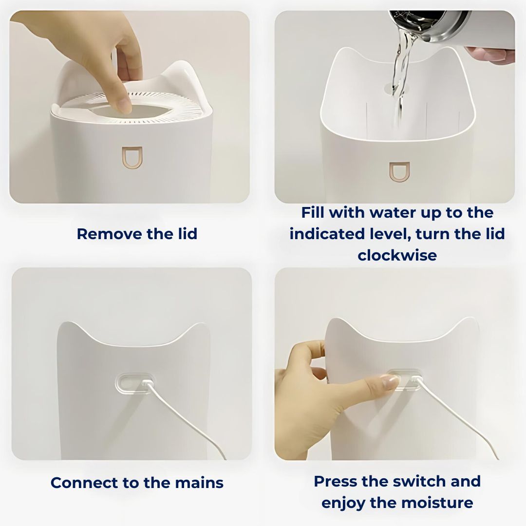Ultrasonic Humidifier 3000ml Tank | 3 Mist Modes, Whisper-Quiet Operation | Up to 24 Hours Continuous Mist Output