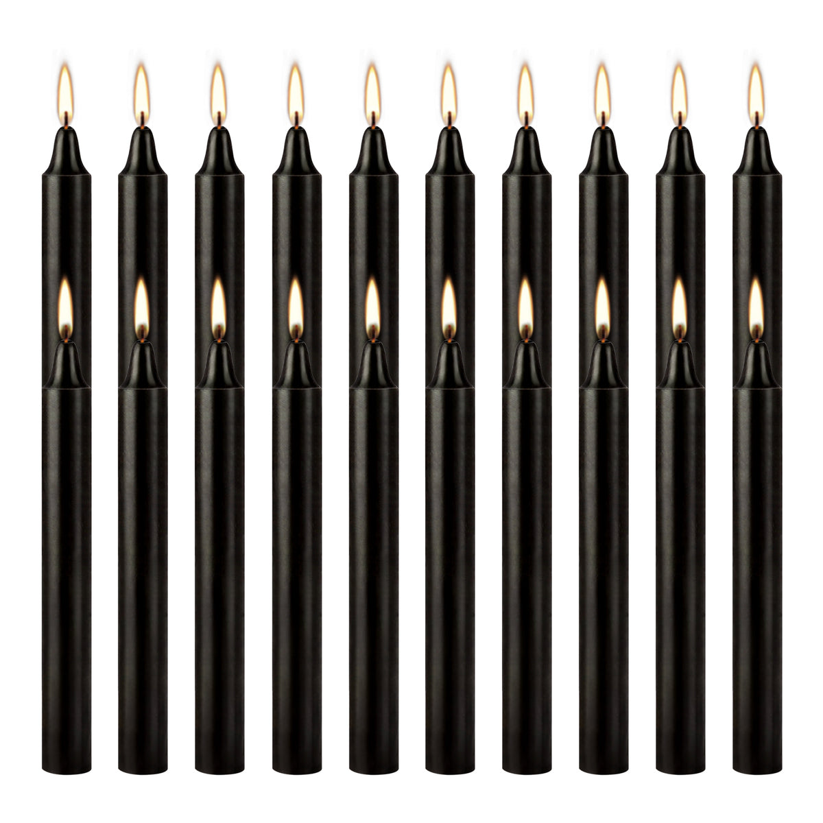 Unscented Taper Candles 20-Pack | Drip-Free, Smoke-Free Wax | Ideal for Dinners, Weddings, Church & Emergencies