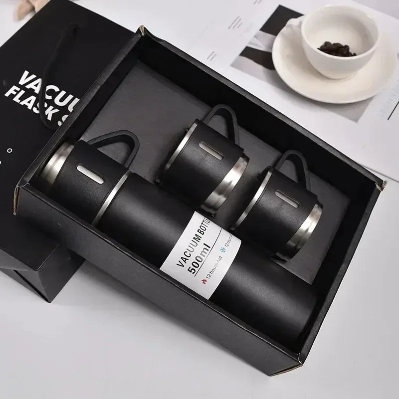 Vacuum Insulated Travel Mug Stainless Steel | 500ml Leak-Resistant Coffee Bottle | Keeps Drinks Hot or Cold for Hours
