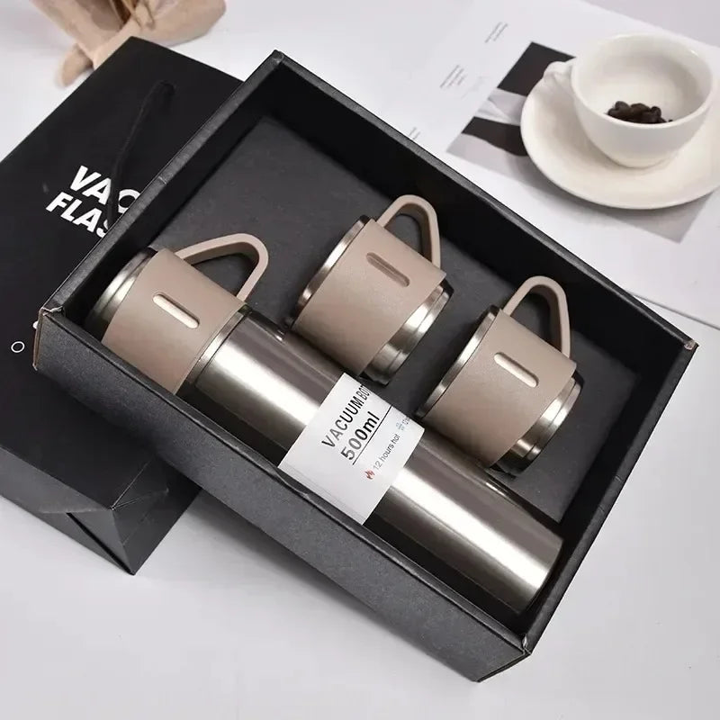 Vacuum Insulated Travel Mug Stainless Steel | 500ml Leak-Resistant Coffee Bottle | Keeps Drinks Hot or Cold for Hours