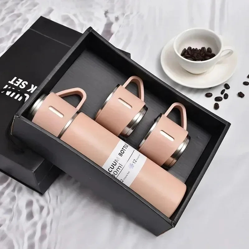 Vacuum Insulated Travel Mug Stainless Steel | 500ml Leak-Resistant Coffee Bottle | Keeps Drinks Hot or Cold for Hours