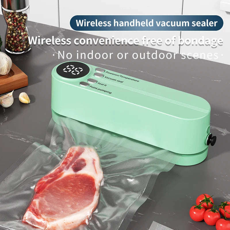 Vacuum Sealer | Cordless Handheld Bag Sealer with Digital Display