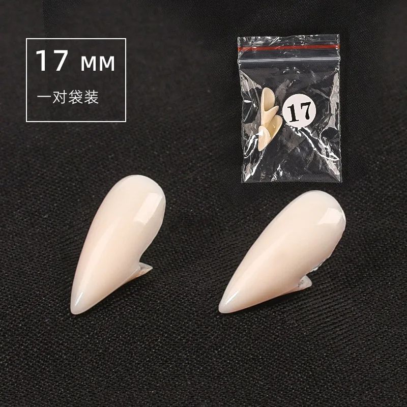 Vampire Fangs Halloween Costume Props | 5 Pairs Realistic Resin Fake Teeth | Reusable Cosplay Fang Set for Parties