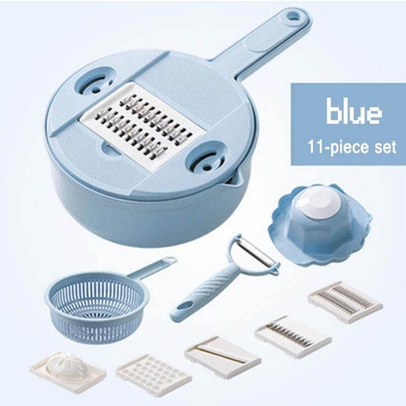 Vegetable Slicer Kit Stainless Steel Handheld with 5 Blade Combinations