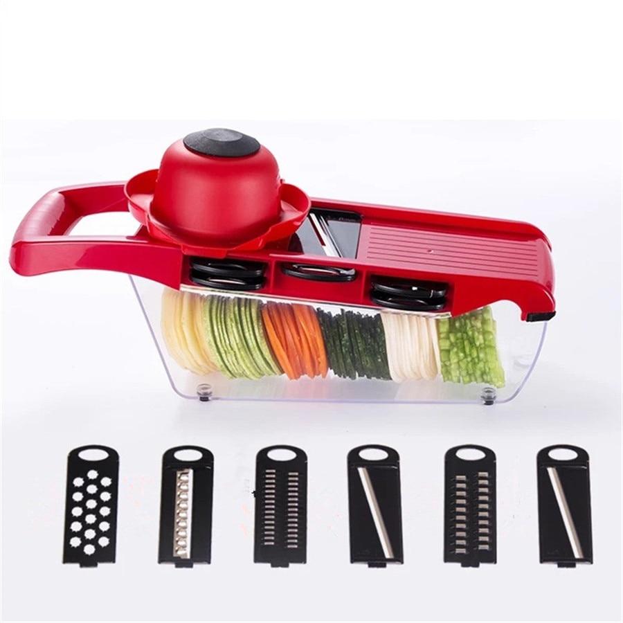 Vegetable Slicer | Seven Blade Inserts And Catch Container