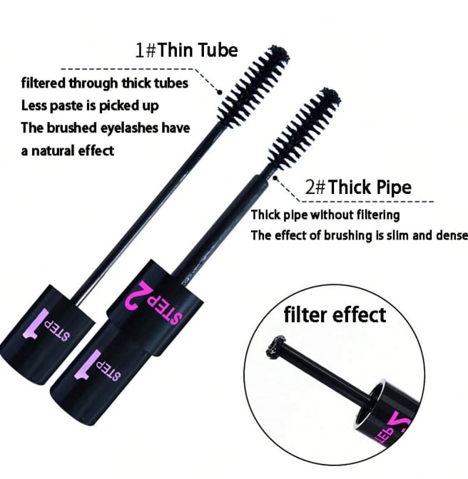 Volumising Mascara | Smudge-Proof 24-Hour Hold | 4x Fuller Lashes with Precision Brush for Full Coverage All Day