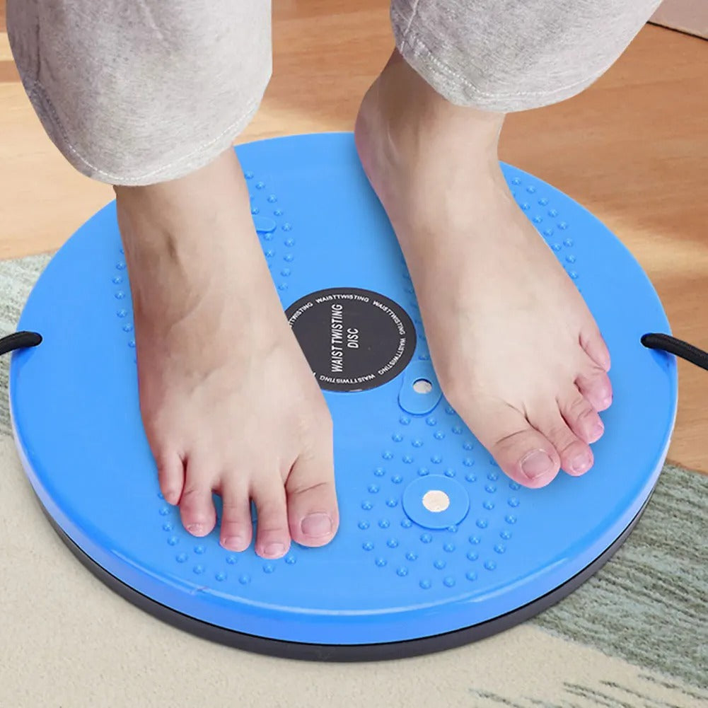 Waist Twisting Disc for Core & Balance Training | Magnetic Massage Nodes & Resistance Ropes | ABS Plastic, Max Load 100 kg