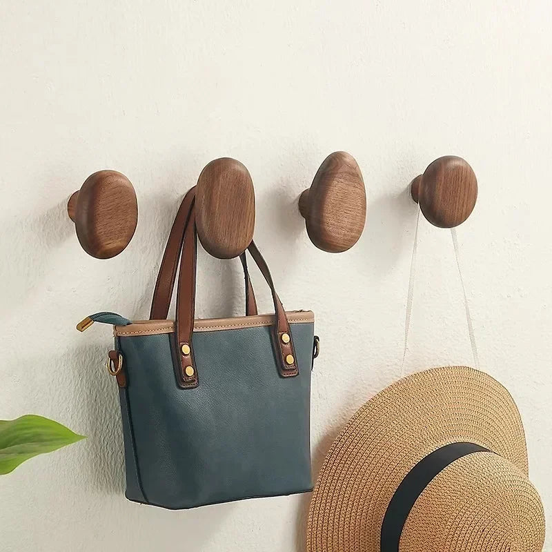 Wall Hooks Set | Rounded Pebble Shape For Coats And Bags