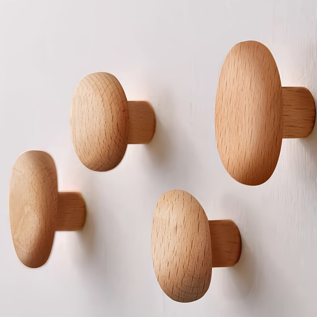 Wall Hooks Set | Rounded Pebble Shape For Coats And Bags